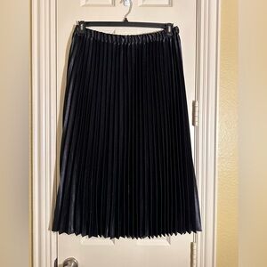 Anne Klein Midnight Black Pleated Formal Skirt